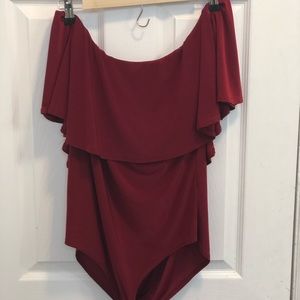 Burgundy Body Suit